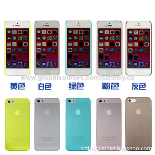 Ultra-thin PC Cases for iPhone 5/5S with 0.5mm Thickness, Various Colors Available